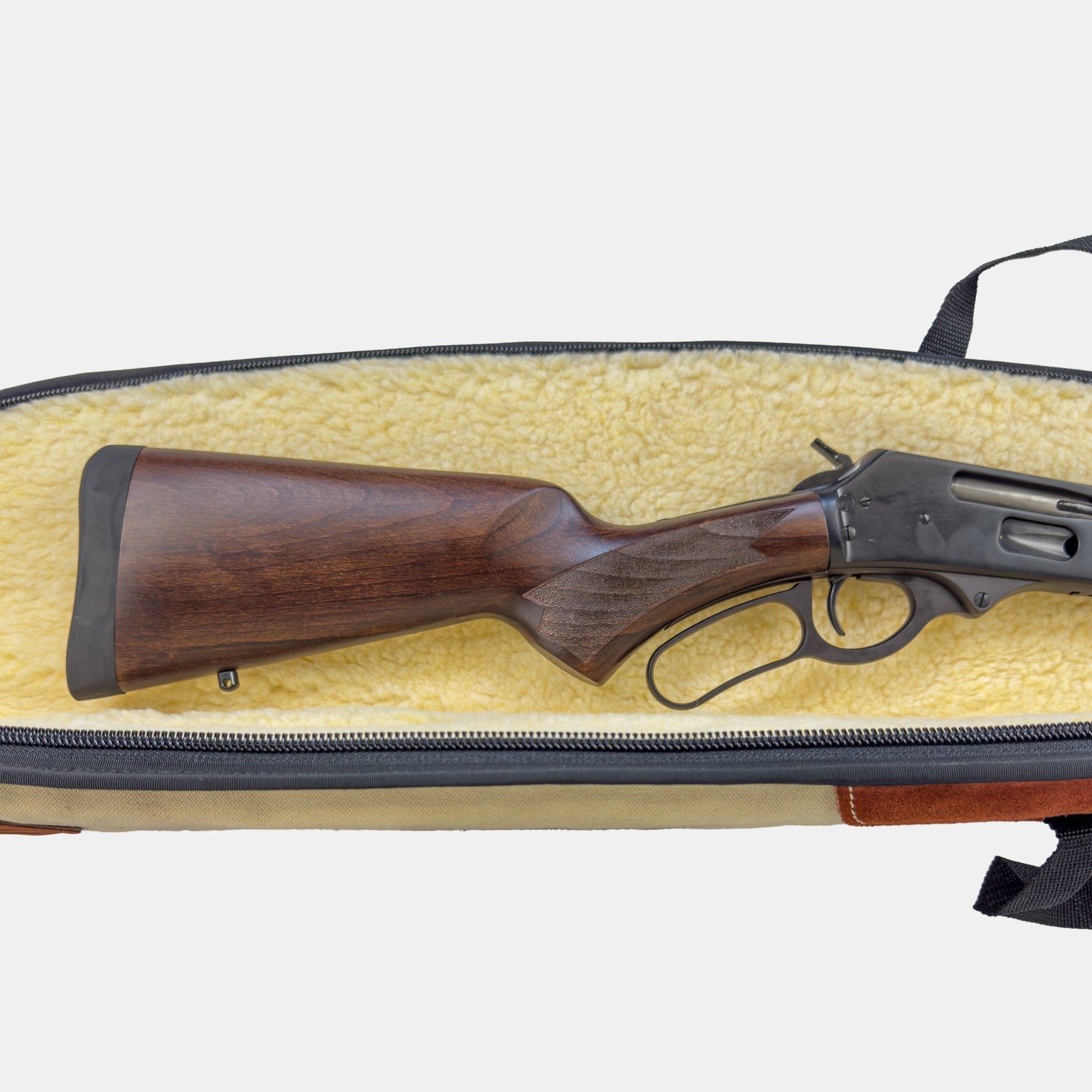 Suede &amp; Canvas Long Gun Case