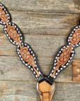 Floral Tooled Buckstitch Breastcollar