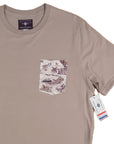 Flying R Ranchwear - Vaquero Print - Tan Pocket T-shirt - Made in USA