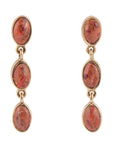 Three Times the Orange Sponge Coral Golden Drop Earrings