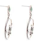 Thunderbird Green Turquoise and Sterling Silver Earrings