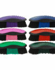 Tough 1 Horse Tack Great Grip Brush W/ Stiff Bristles Rubber Grip Purple