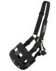 Tough 1 Poly Nylon Grazing Horse Muzzle Halter Black