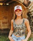 Tree Camo V-Neck Tank Top