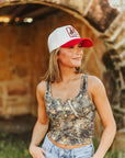 Tree Camo V-Neck Tank Top