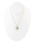 Turquoise Heart Pendant and Bronze Necklace