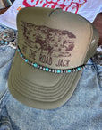 Turquoise Rondelle Hat Chain
