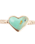 Rope My Heart Blue Turquoise and Golden Ring