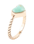 Rope My Heart Blue Turquoise and Golden Ring