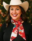 Red Holiday Western Skinny Mini Wild Rag Scarf / Cowgirl Necktie  
