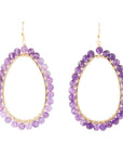 Victoria Amethyst Loop Earrings