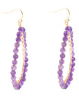 Victoria Amethyst Loop Earrings