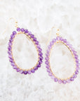 Victoria Amethyst Loop Earrings