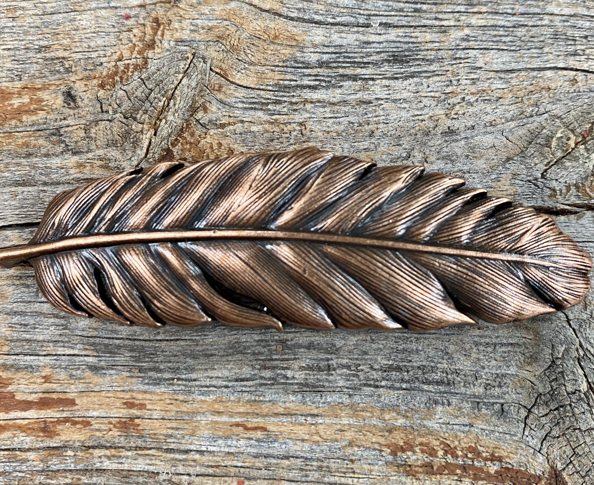 Copper Feather Concho 3&quot; W169L