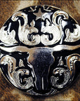 Western Screw Back Concholong Horn Black Saddle Headstall Bling Cowgirl