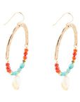 Windswept Turquoise Loop Earrings