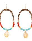 Windswept Turquoise Loop Earrings