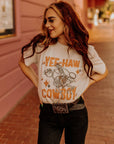 Yee-Haw Skeleton Cowboy Graphic Tee